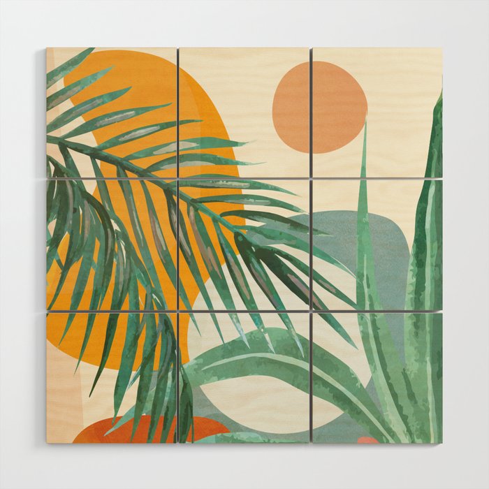 Leaf Design 02 Wood Wall Art Gallery Image 1