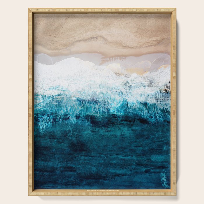 Watercolour Summer beach III Serving Tray Gallery Image 1
