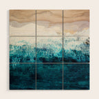 Watercolour Summer beach III Wood Wall Art Gallery Image 1