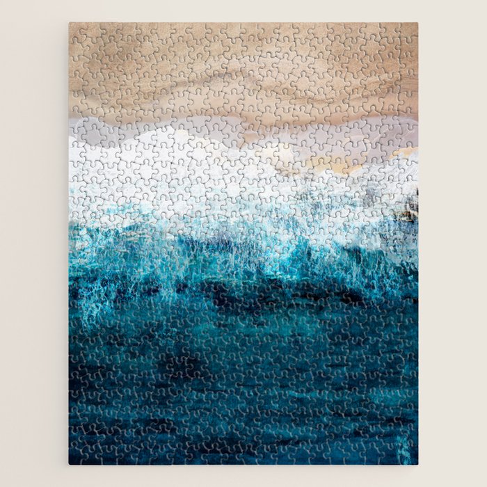 Watercolour Summer beach III Jigsaw Puzzle Gallery Image 1