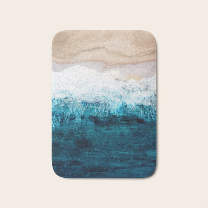 Watercolour Summer beach III Bath Mat Gallery Image 1