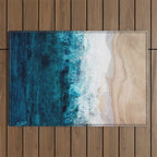 Watercolour Summer beach III Outdoor Rug Gallery Image 1