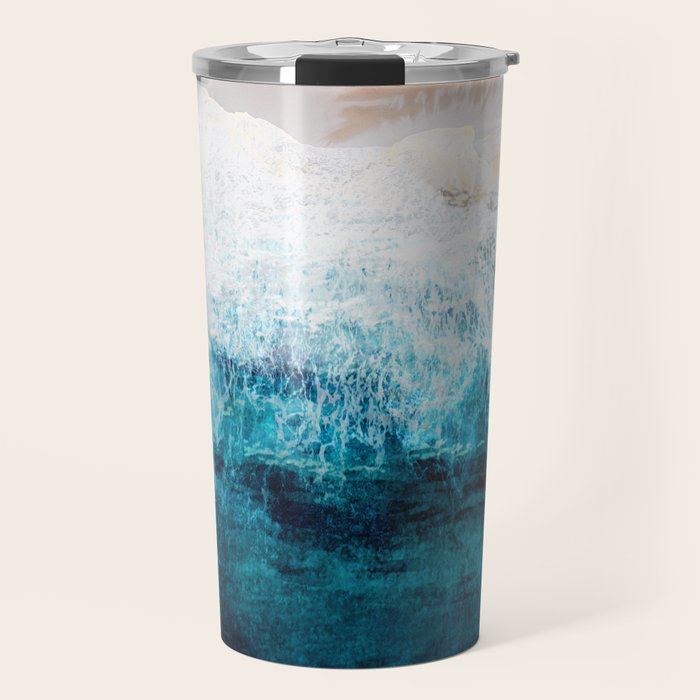 Watercolour Summer beach III Travel Mug Gallery Image 1