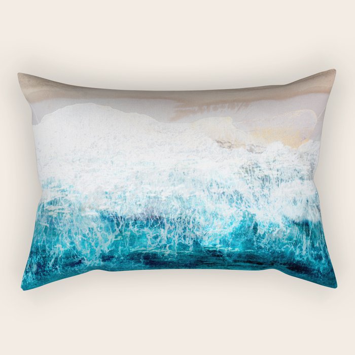 Watercolour Summer beach III Rectangular Pillow Gallery Image 2