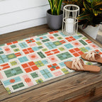 Retro Christmas Presents Outdoor Rug Gallery Image 2