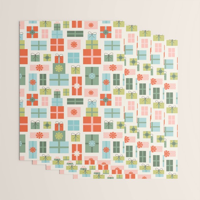 Retro Christmas Presents Wrapping Paper Gallery Image 3