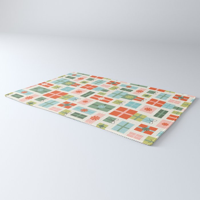 Retro Christmas Presents Rug Gallery Image 3