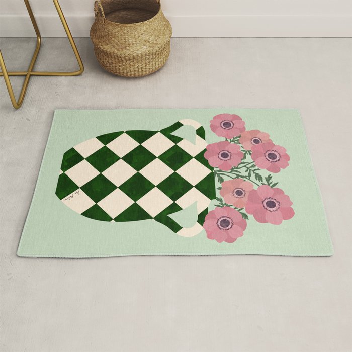 Anemones and vase Rug Gallery Image 1