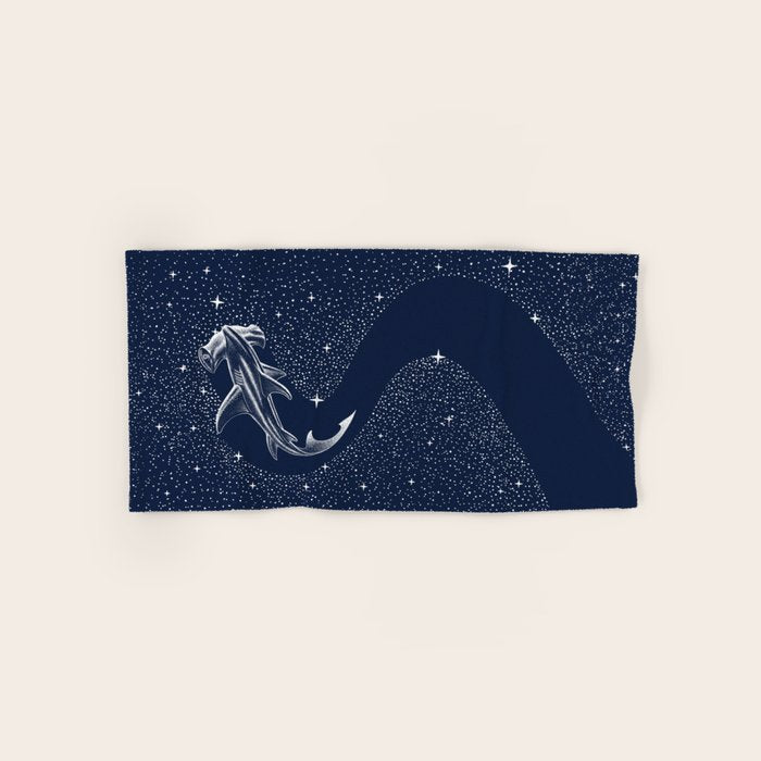 Starry Hammerhead Bath Towel Gallery Image 1