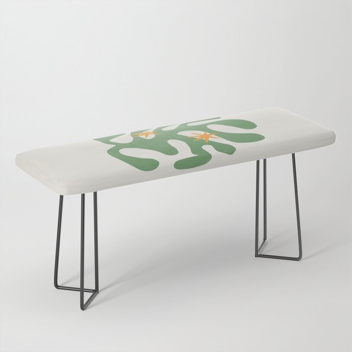 Fern Green Leaf: Matisse Series 01 | Mid-Century Edition Bench Gallery Image 1