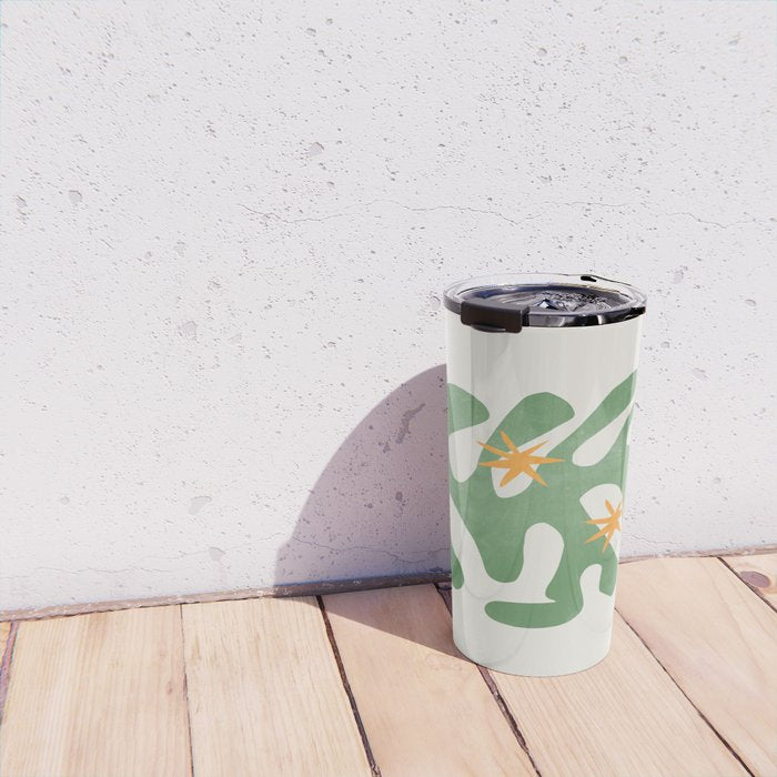 Fern Green Leaf: Matisse Series 01 | Mid-Century Edition Travel Mug Gallery Image 4