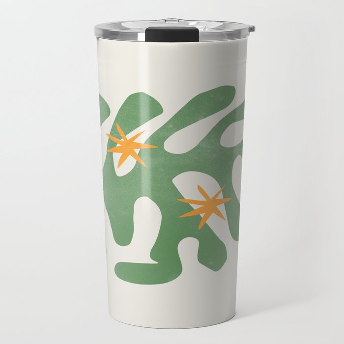 Fern Green Leaf: Matisse Series 01 | Mid-Century Edition Travel Mug Gallery Image 1