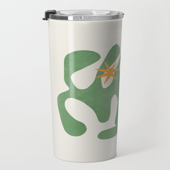 Fern Green Leaf: Matisse Series 01 | Mid-Century Edition Travel Mug Gallery Image 3