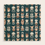 Doggie Coffee and Tea Time II Wood Wall Art Gallery Image 1