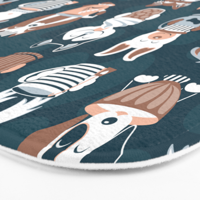 Doggie Coffee and Tea Time II Bath Mat Gallery Image 3