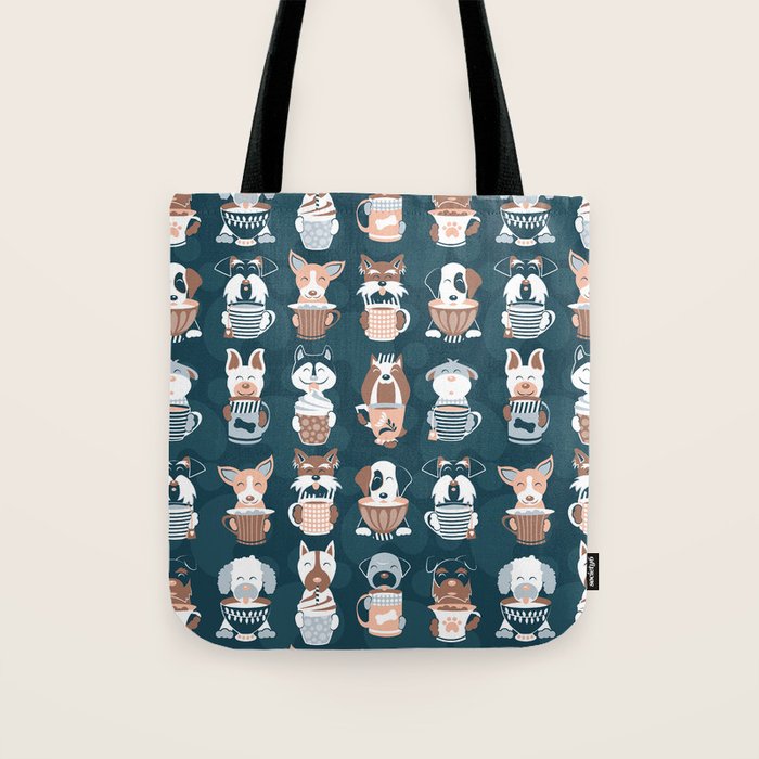 Doggie Coffee and Tea Time II Tote Bag Gallery Image 1