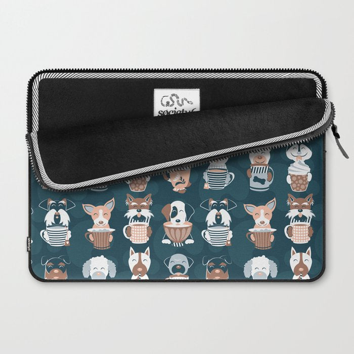 Doggie Coffee and Tea Time II Laptop Sleeve Gallery Image 2