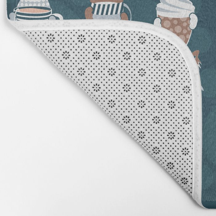 Doggie Coffee and Tea Time II Bath Mat Gallery Image 2