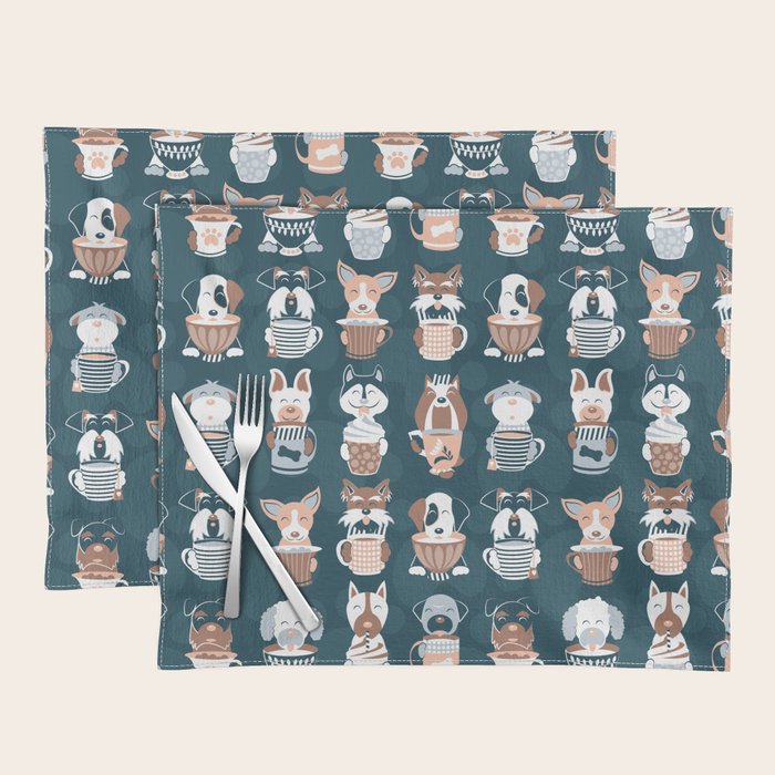 Doggie Coffee and Tea Time II Placemat Gallery Image 1