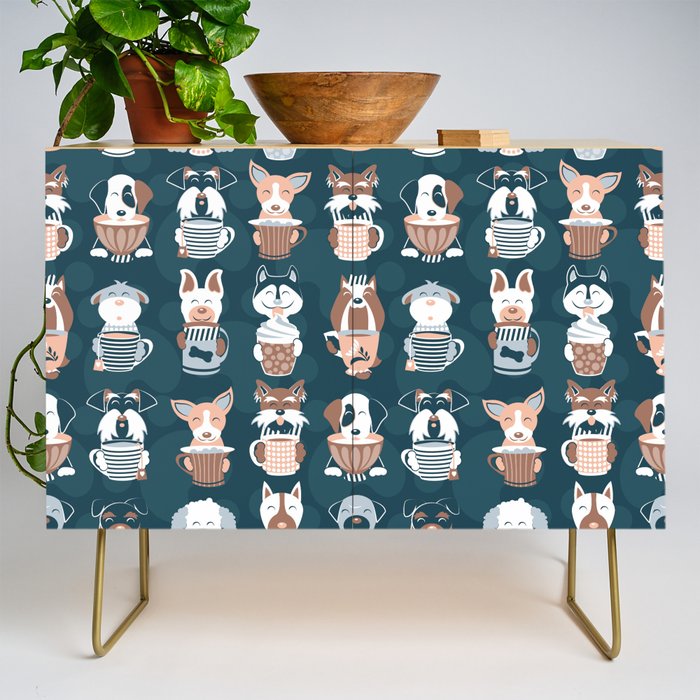 Doggie Coffee and Tea Time II Credenza Gallery Image 1