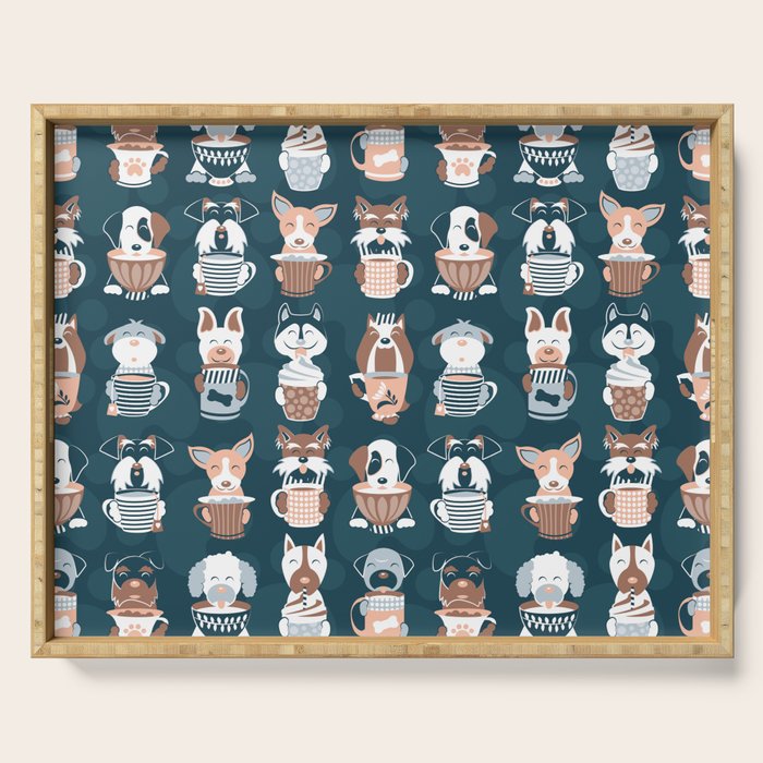 Doggie Coffee and Tea Time II Serving Tray Gallery Image 1