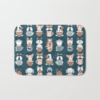 Doggie Coffee and Tea Time II Bath Mat Gallery Image 1
