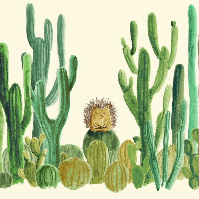 In my happy place - hedgehog meditating in cactus jungle Coffee Mug Gallery Image 2