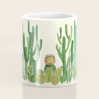 In my happy place - hedgehog meditating in cactus jungle Coffee Mug Gallery Image 4