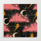 Stormy Night - black & pink Wood Wall Art Gallery Image 1