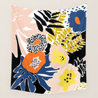 More design for a happy life - with black Wall Tapestry Gallery Image 4