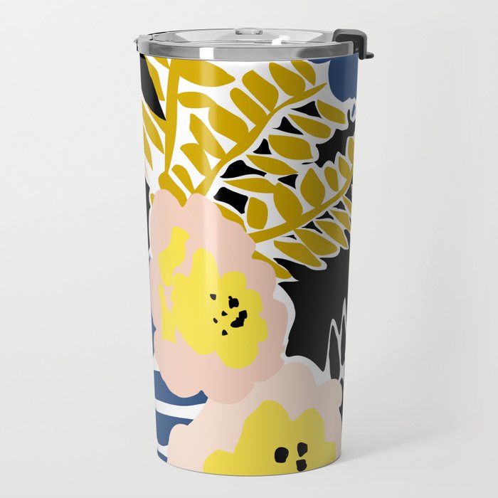 More design for a happy life - with black Travel Mug Gallery Image 2