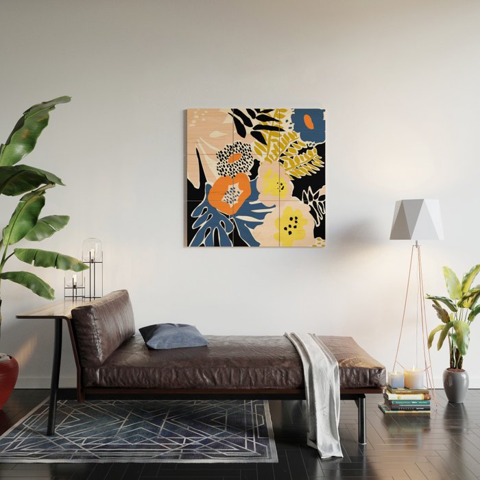 More design for a happy life - with black Wood Wall Art Gallery Image 2