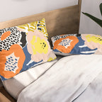 More design for a happy life - with black Pillow Sham Gallery Image 2