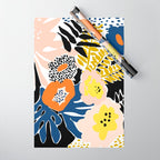 More design for a happy life - with black Wrapping Paper Gallery Image 1