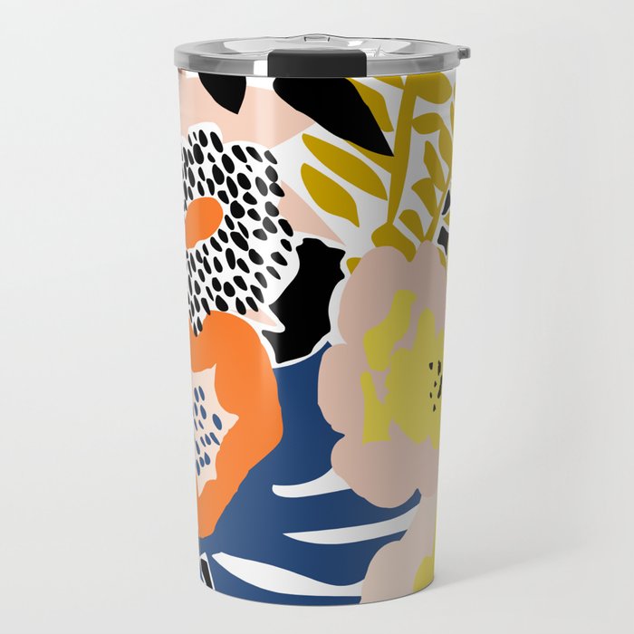 More design for a happy life - with black Travel Mug Gallery Image 1