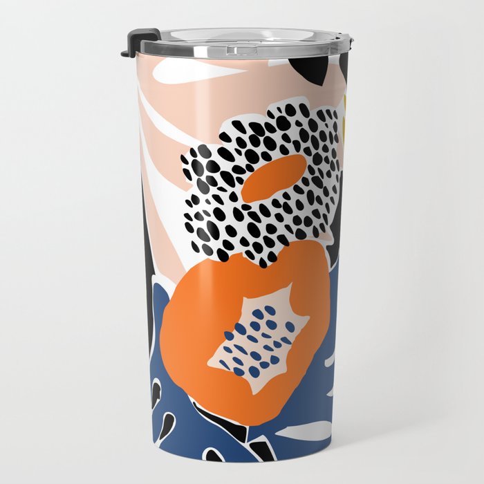 More design for a happy life - with black Travel Mug Gallery Image 3