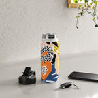 More design for a happy life - with black Water Bottle Gallery Image 4