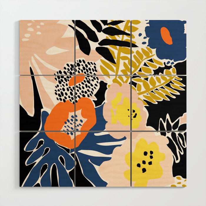 More design for a happy life - with black Wood Wall Art Gallery Image 1