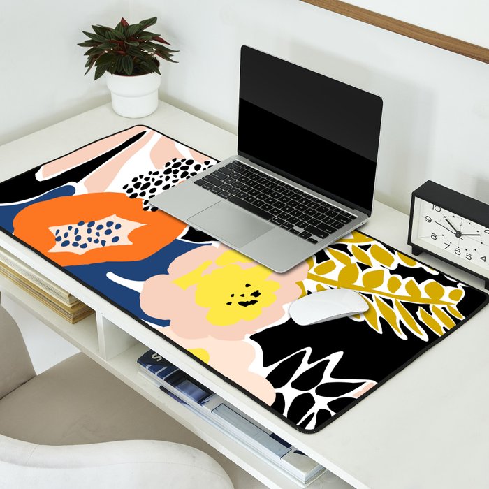More design for a happy life - with black Desk Mat Gallery Image 2