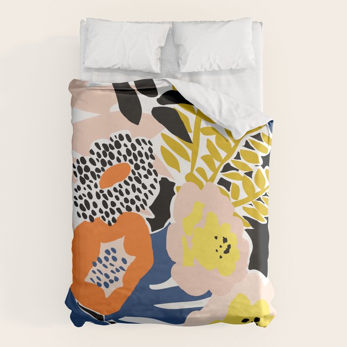 More design for a happy life - with black Duvet Cover Gallery Image 1