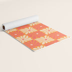 Retro checkered flower art pattern Yoga Mat Gallery Image 2