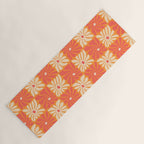 Retro checkered flower art pattern Yoga Mat Gallery Image 1