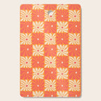 Retro checkered flower art pattern Cutting Board Gallery Image 1