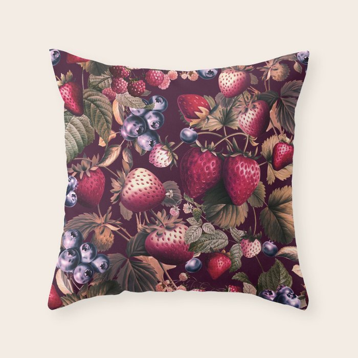 Strawberry Fields Forever II - I Throw Pillow Gallery Image 6