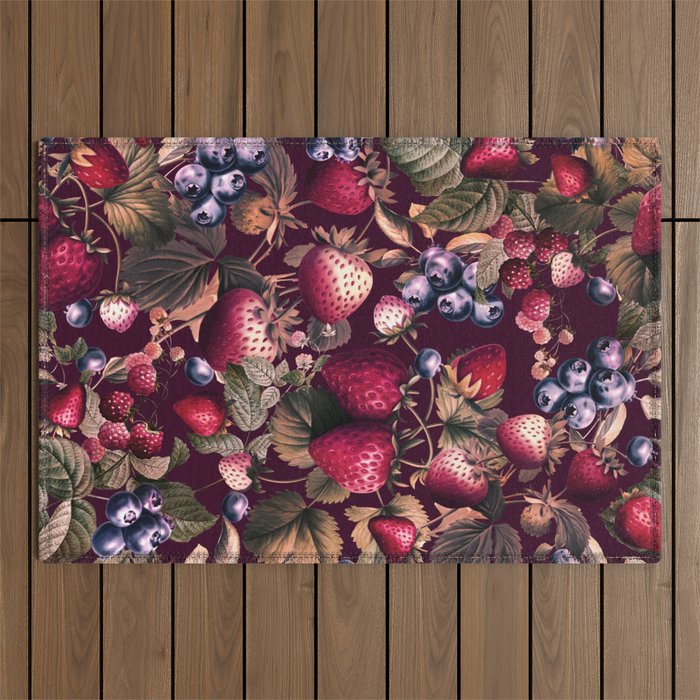 Strawberry Fields Forever II - I Outdoor Rug Gallery Image 1