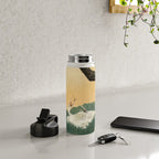 Crane and its chicks on a pine tree  - Vintage Japanese Woodblock Print Art Water Bottle Gallery Image 4