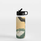 Crane and its chicks on a pine tree  - Vintage Japanese Woodblock Print Art Water Bottle Gallery Image 1