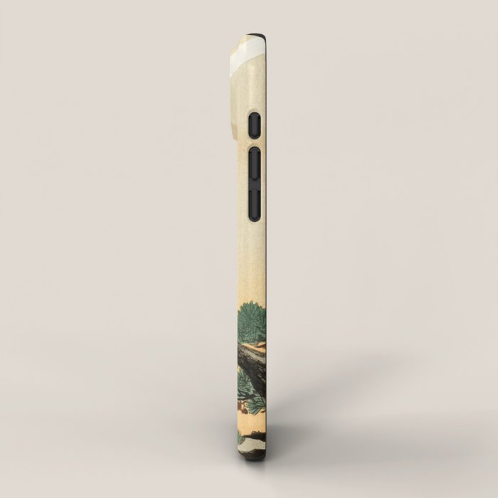 Crane and its chicks on a pine tree  - Vintage Japanese Woodblock Print Art iPhone Case Gallery Image 2