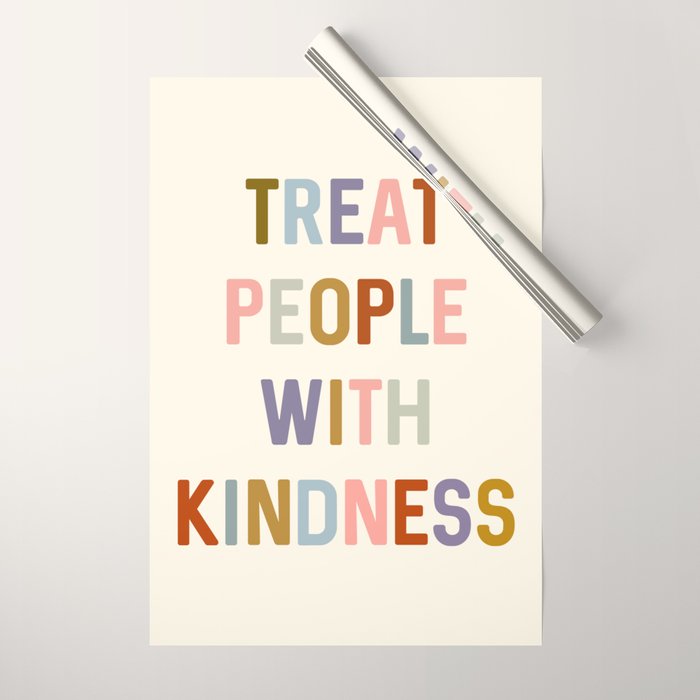 Treat People With Kindness Wrapping Paper Gallery Image 1