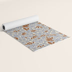 Four-leaf Flower Pattern / Grey & Brown Yoga Mat Gallery Image 2